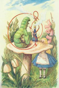Alice Meets the Caterpillar, illustration fra 